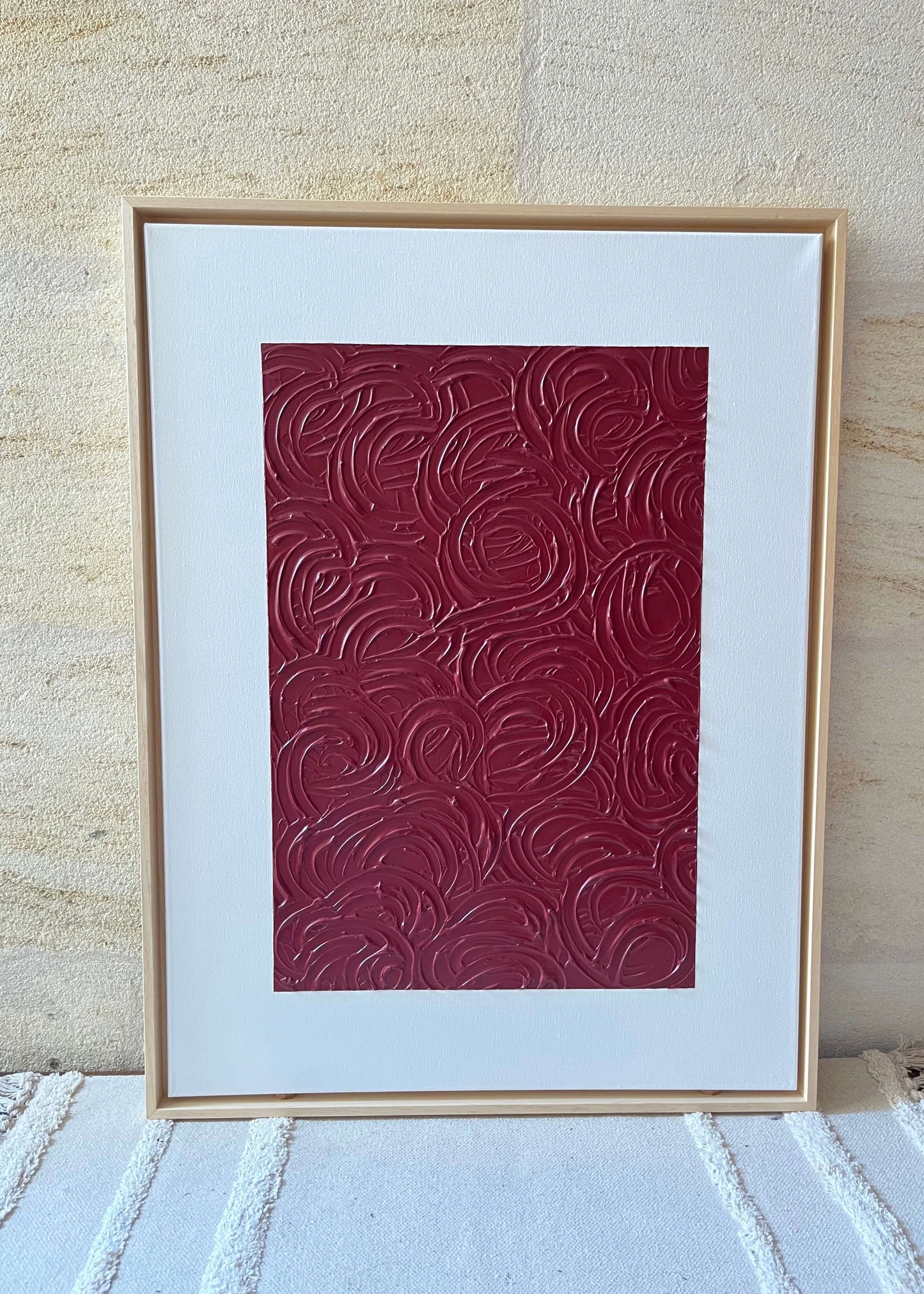 "AUBÉPINE" Collection Monochrome - Tableau texturé