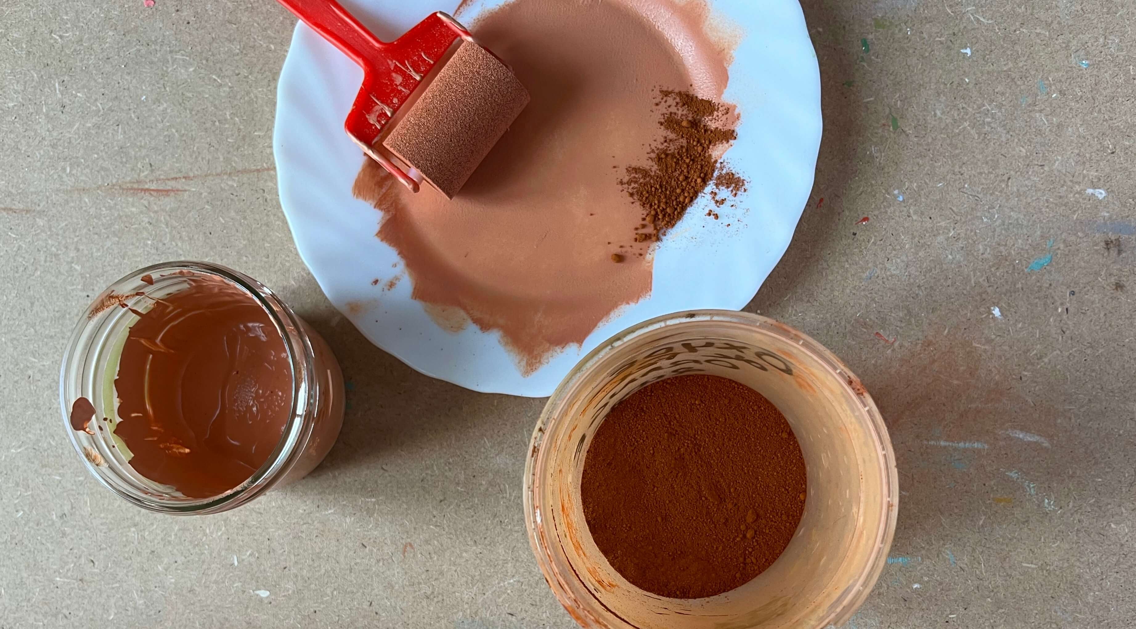 Pigment et peinture terracotta