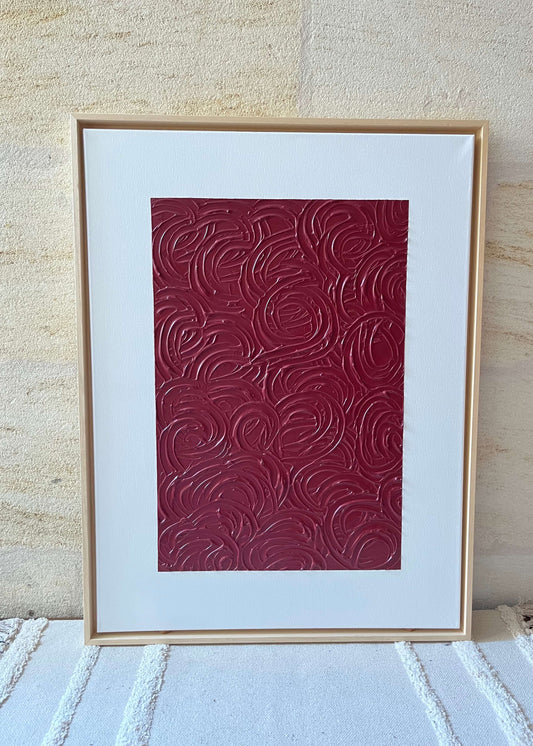 "AUBÉPINE" Collection Monochrome - Tableau texturé