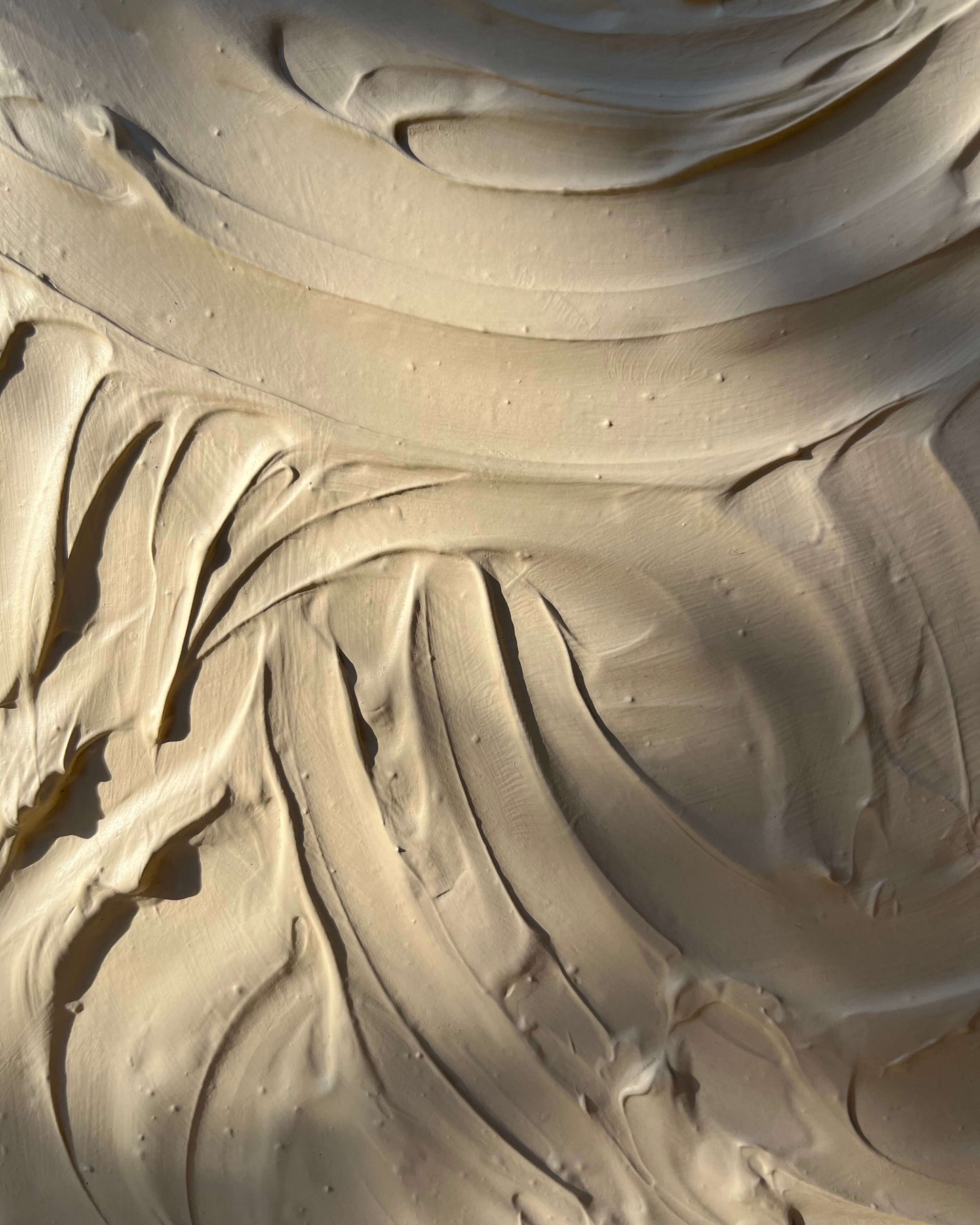 "SABLE"  Collection Monochrome - Tableau texturé, relief beige