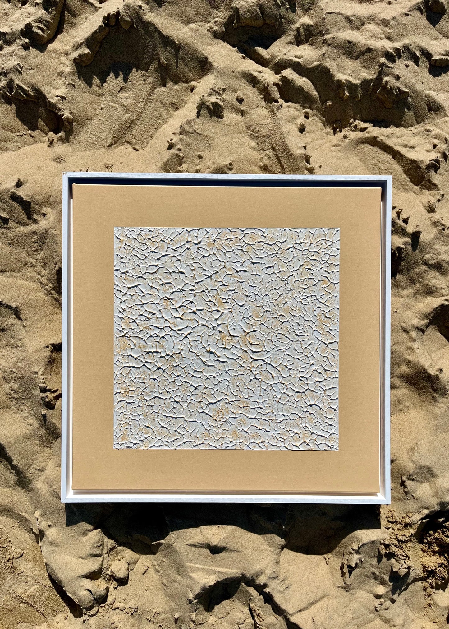 "LES ROCHES JAUNES" - Tableau texturé
