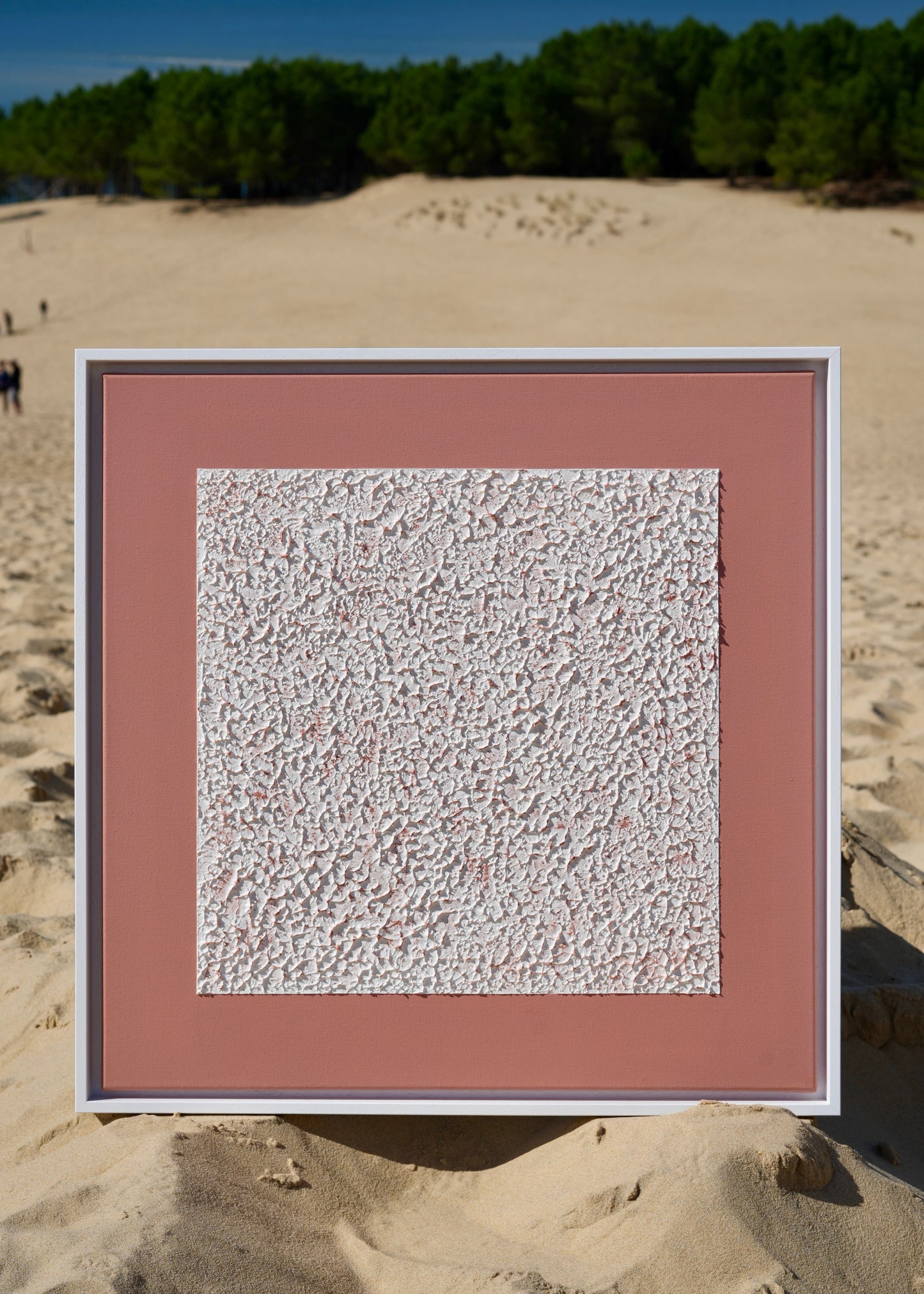 "LES ROCHES ROUGES" - Tableau texturé