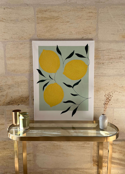 Tableau de la Collection "Fruits" 
Relief grainé avec pâte texturée 
Dimensions 60x80cm